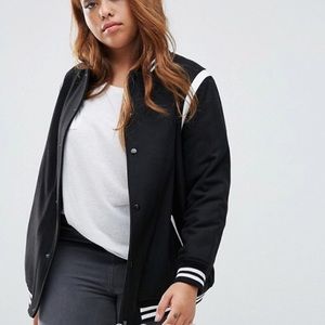 New Look Plus Varsity Bomber